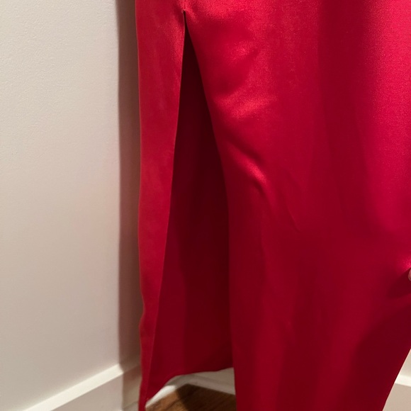 Theia Red Slik Midi Maxi dress - Picture 3 of 12